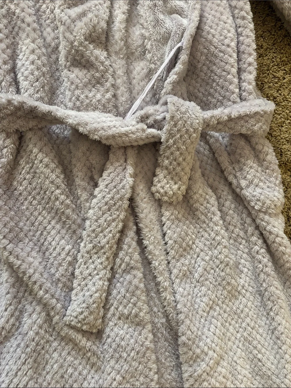 Midnight by Carole Hochman Plush Kids Bath Robe in Light Gray